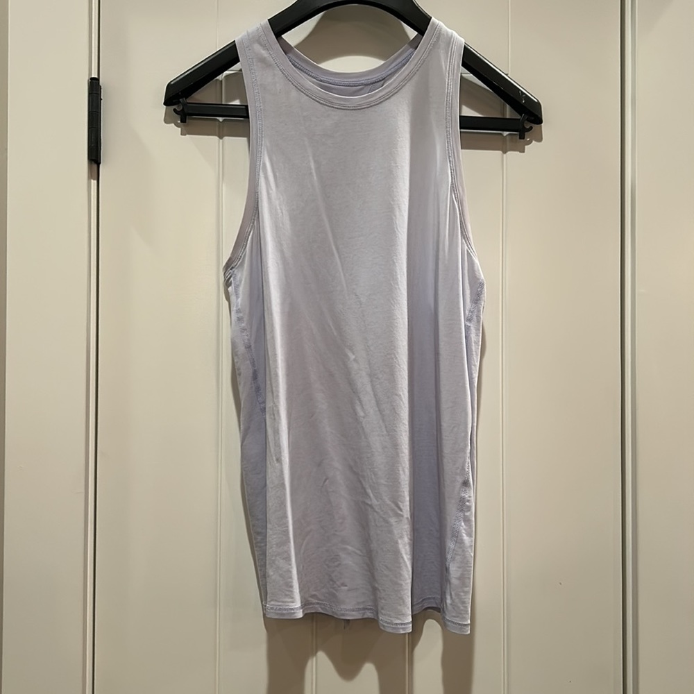 Lululemon tie back light blue high neck tank size 4